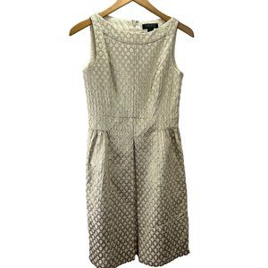 Lauren, Ralph Lauren Gold & Cream Sleeveless Dress, Women’s Size 4
